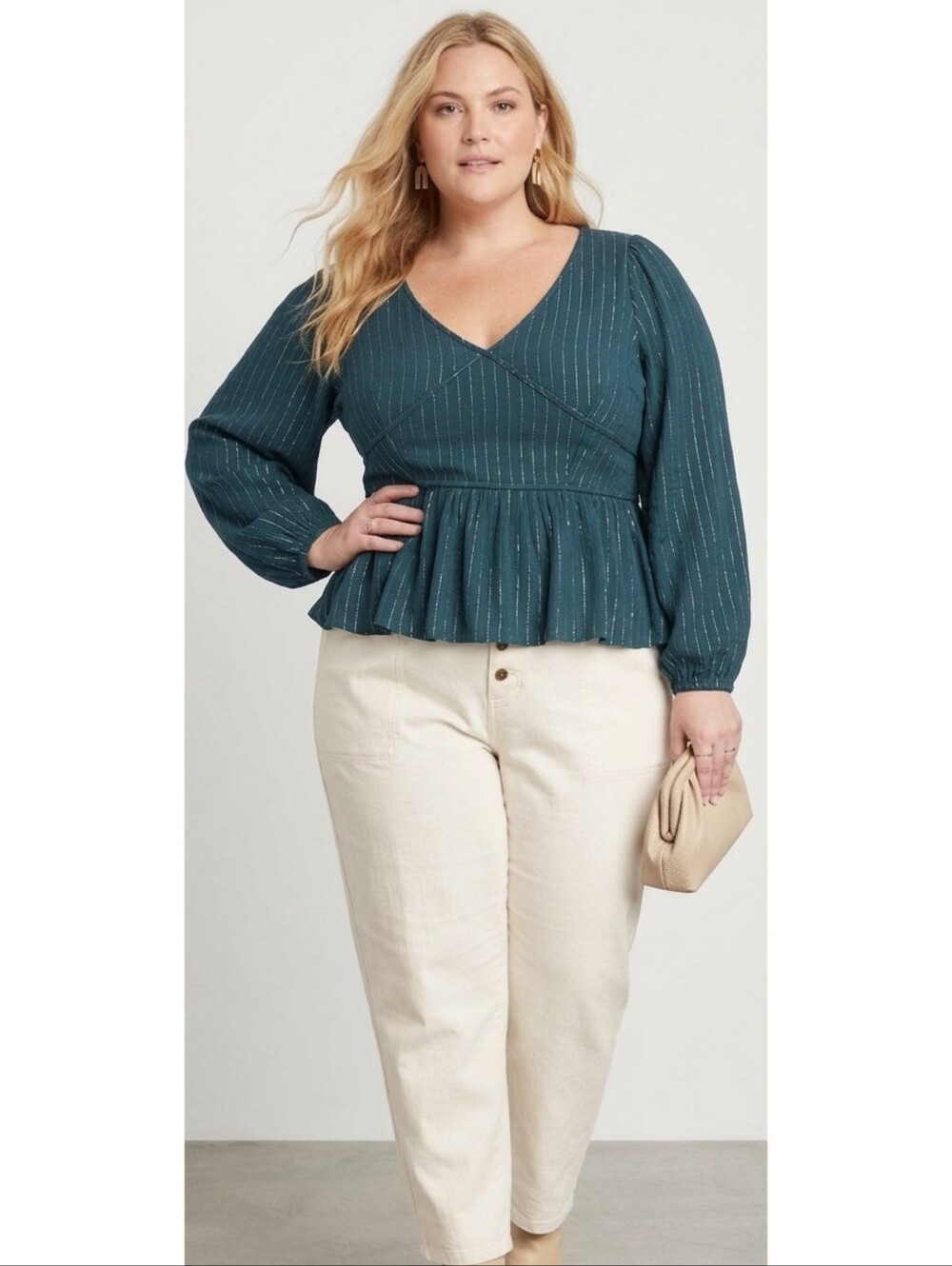 Knox Rose Real Vneck Blouse Size 2X